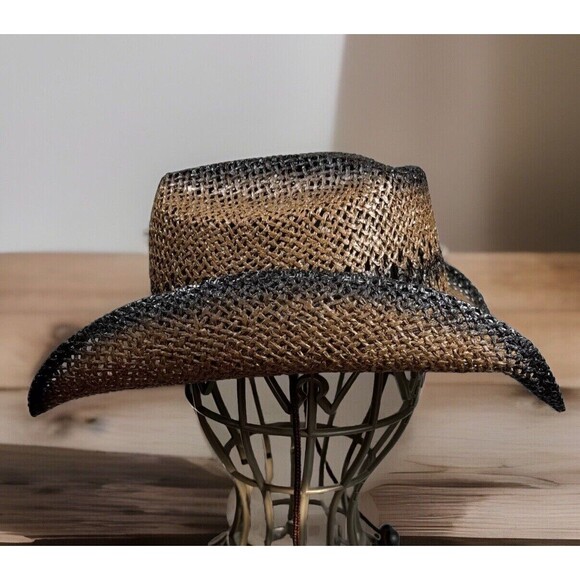 Wild Bull Co Gambler Cowboy Hat Rodeo Rigid‎ Paper Western Small S Brown México - Picture 1 of 14